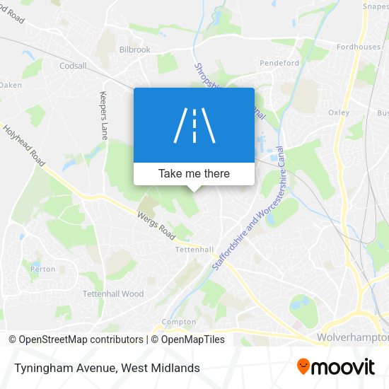 Tyningham Avenue map