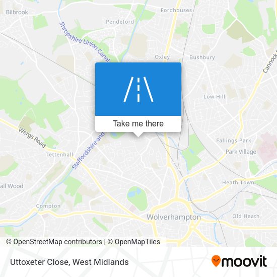 Uttoxeter Close map