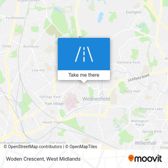 Woden Crescent map