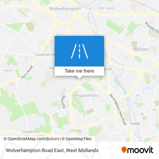 Wolverhampton Road East map