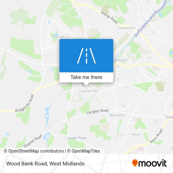 Wood Bank Road map