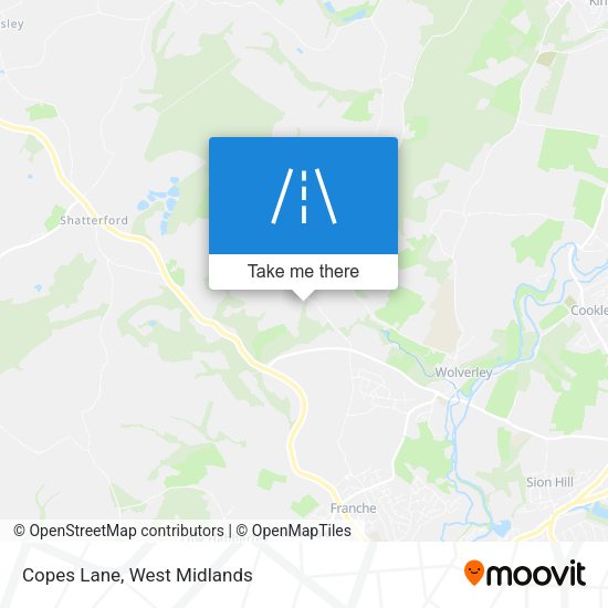 Copes Lane map