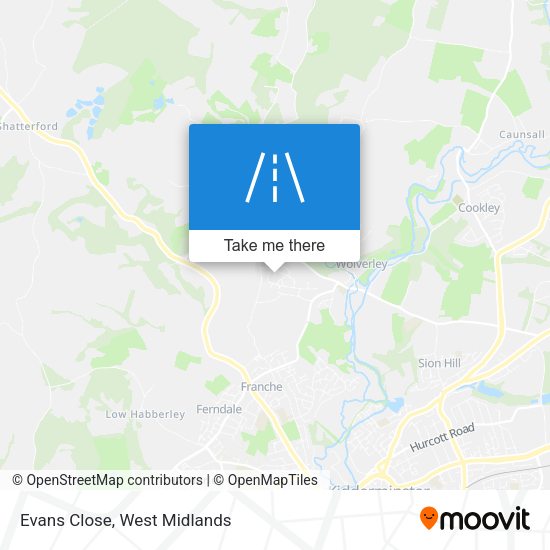 Evans Close map