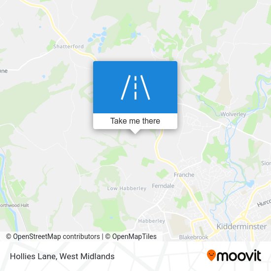 Hollies Lane map