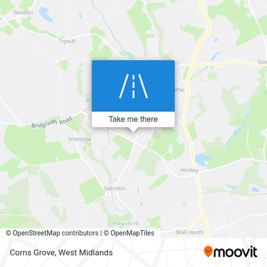 Corns Grove map