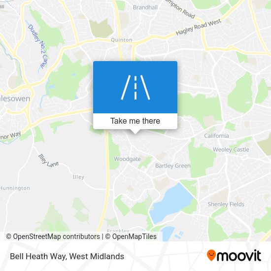 Bell Heath Way map