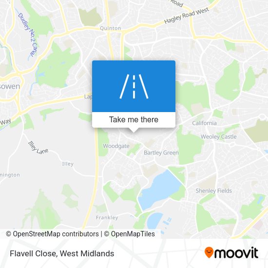 Flavell Close map