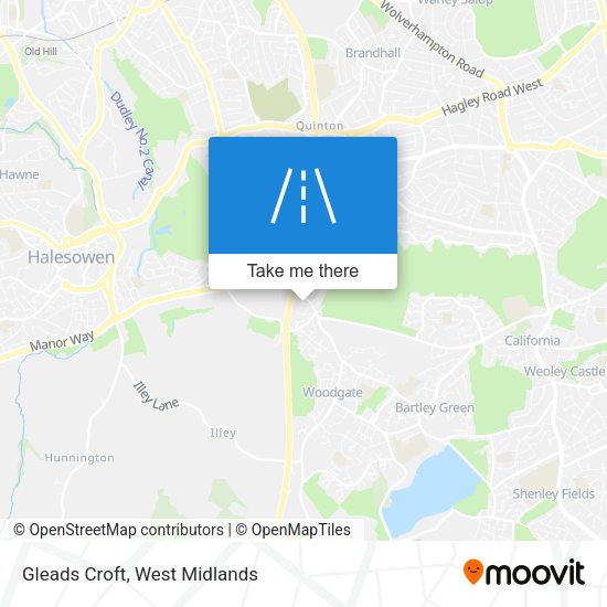 Gleads Croft map