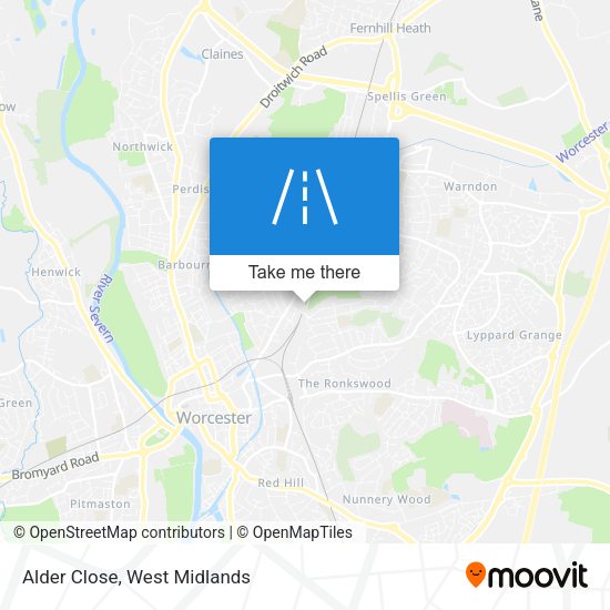 Alder Close map
