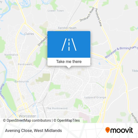 Avening Close map