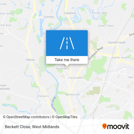 Beckett Close map