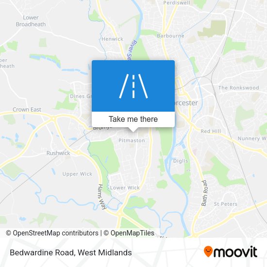 Bedwardine Road map