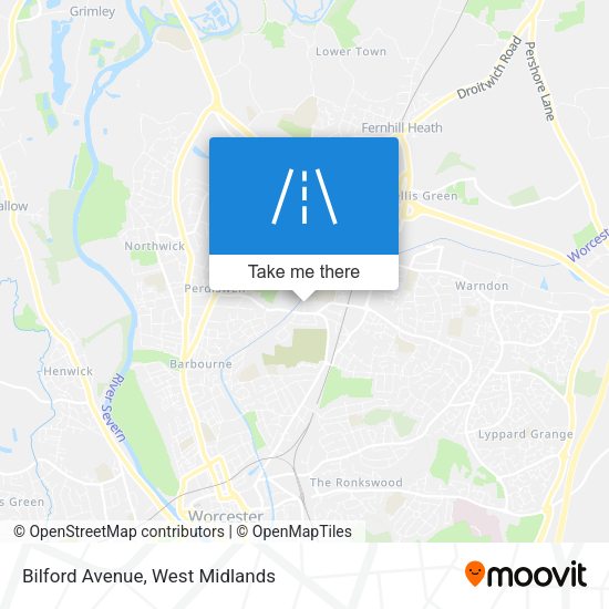 Bilford Avenue map