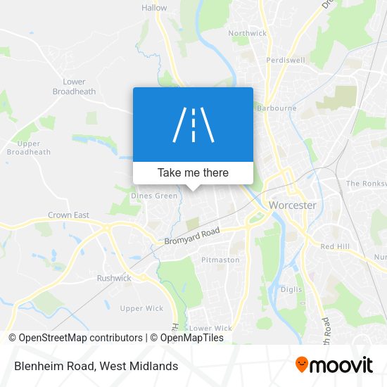 Blenheim Road map