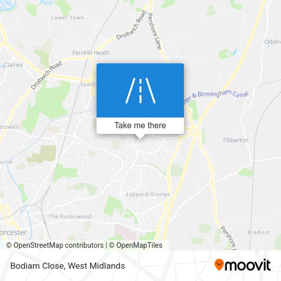 Bodiam Close map