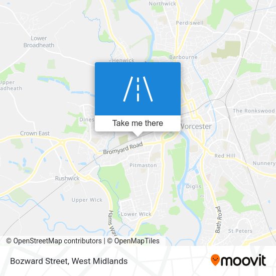 Bozward Street map