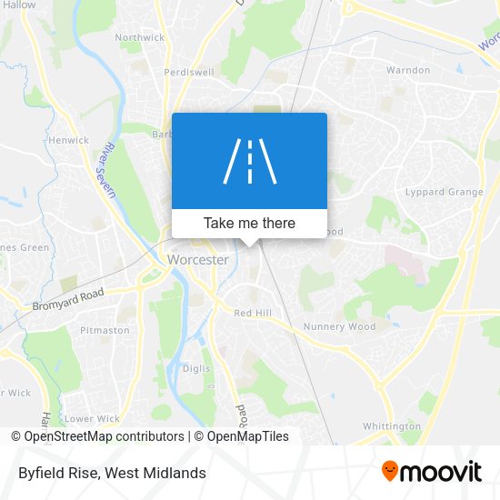 Byfield Rise map