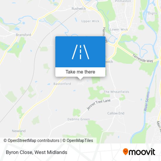 Byron Close map