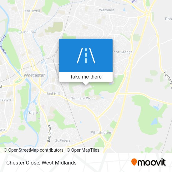 Chester Close map