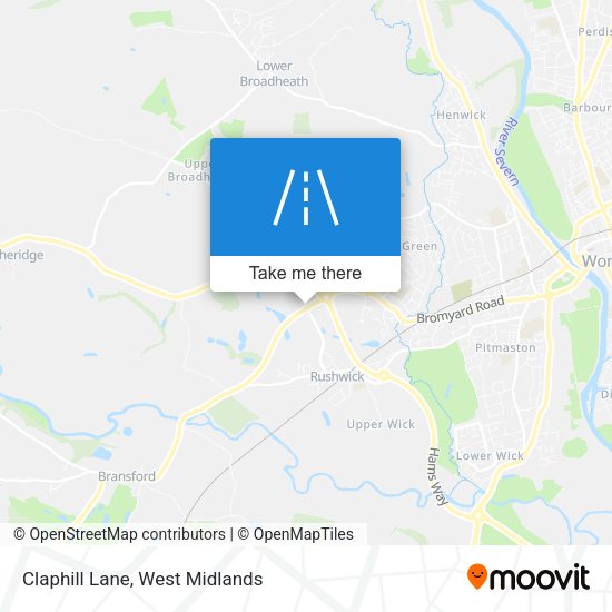 Claphill Lane map