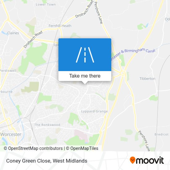 Coney Green Close map