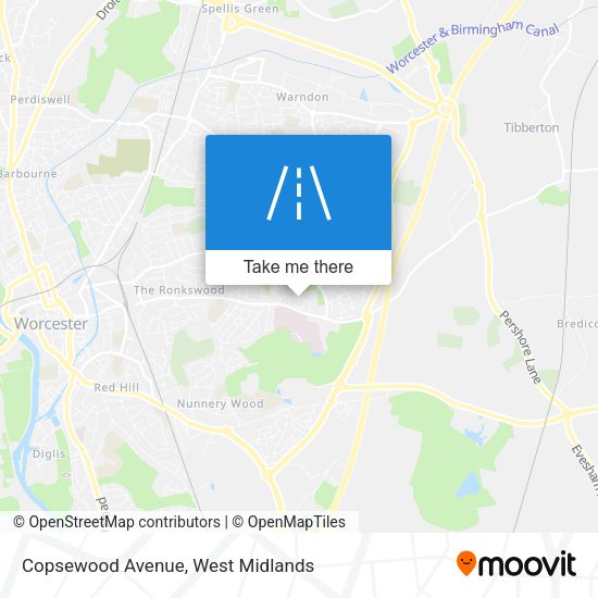 Copsewood Avenue map