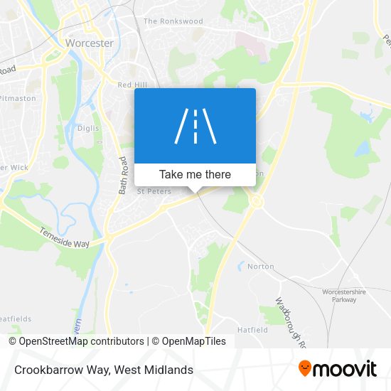 Crookbarrow Way map