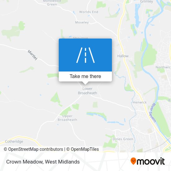 Crown Meadow map