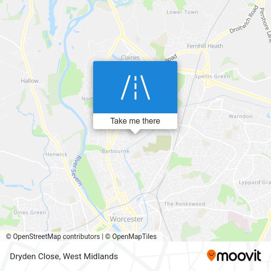 Dryden Close map