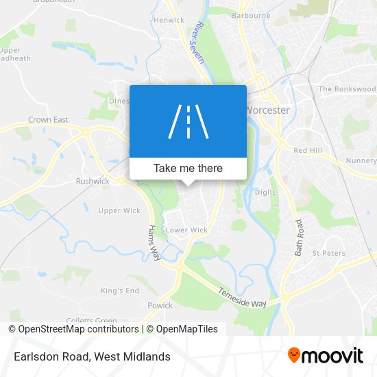 Earlsdon Road map