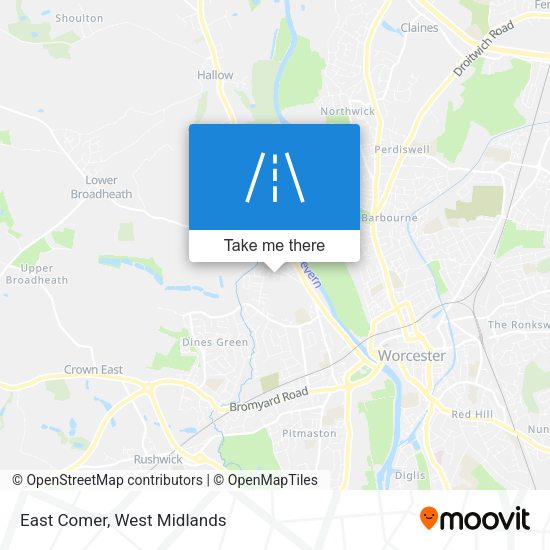 East Comer map
