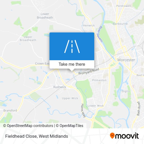 Fieldhead Close map