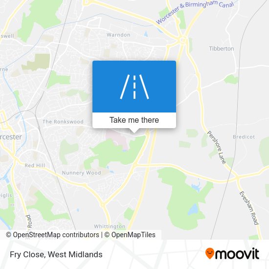 Fry Close map