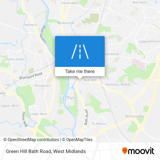 Green Hill Bath Road map