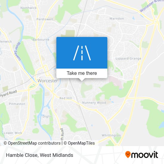 Hamble Close map