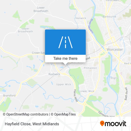 Hayfield Close map