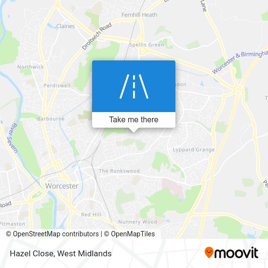 Hazel Close map