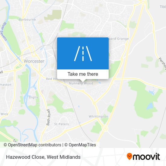 Hazewood Close map
