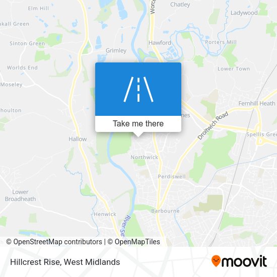Hillcrest Rise map