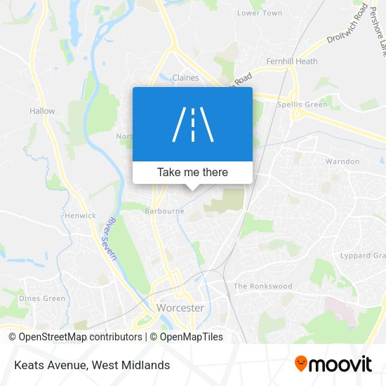Keats Avenue map