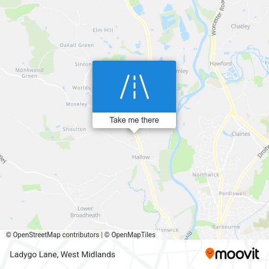 Ladygo Lane map