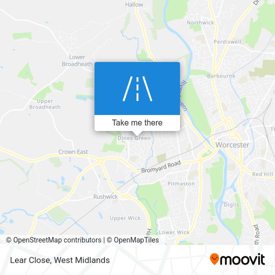 Lear Close map