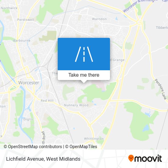 Lichfield Avenue map