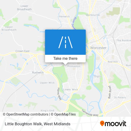 Little Boughton Walk map