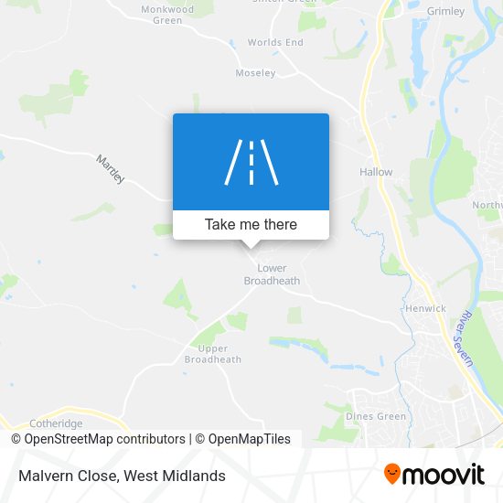 Malvern Close map