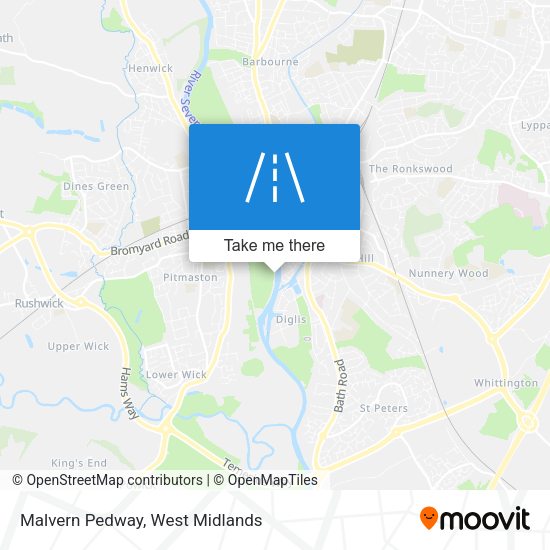 Malvern Pedway map