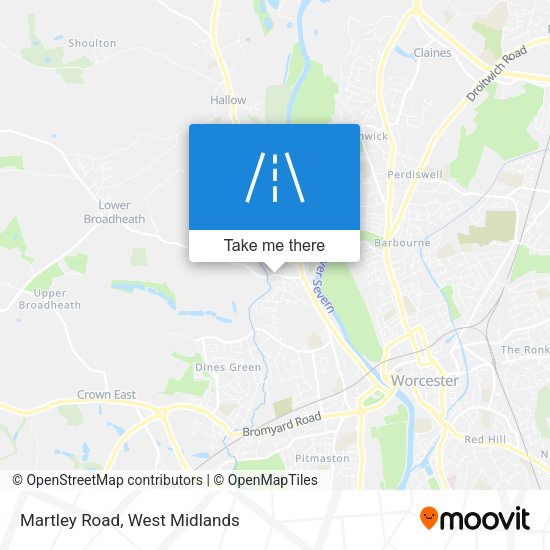 Martley Road map