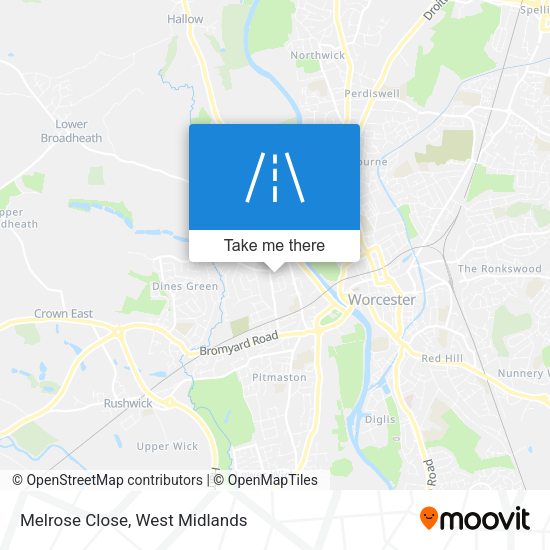 Melrose Close map