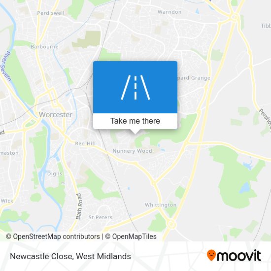 Newcastle Close map