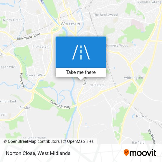Norton Close map